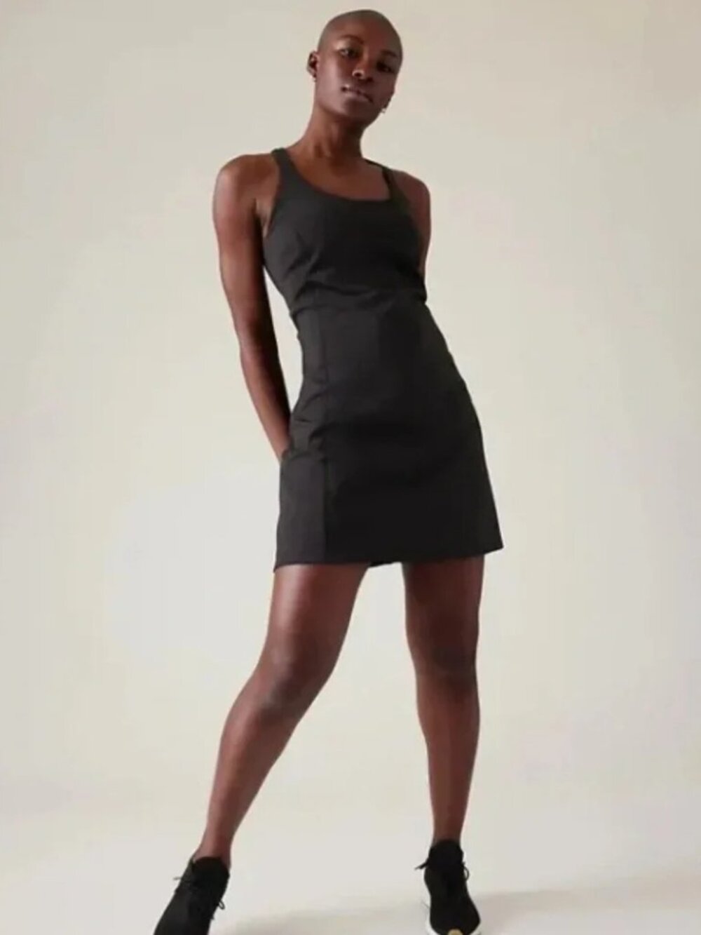 Athleta Black Ultimate Ease Dress, Size S